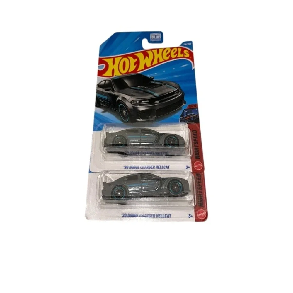 Hot Wheels 20 Dodge Charger Hellcat Nightburnerz Gray Blue 134/250 Lot of 2